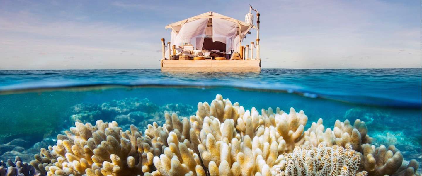 Slapen in een droomhuisje midden in het Great Barrier Reef