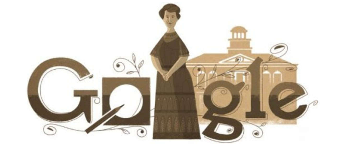 Google Doodle: Aletta Jacobs ter ere van het 100-jarig vrouwenkiesrecht
