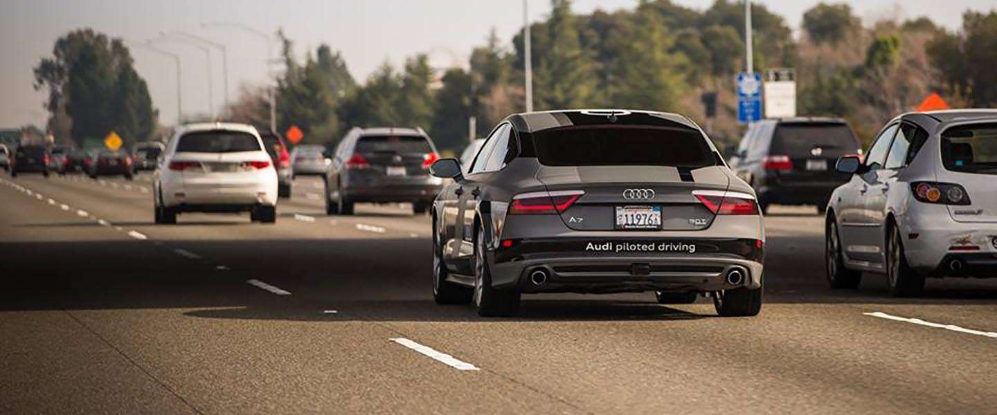 Autonoom rijdende Audi A7 rijdt van Silicon Valley naar Las Vegas
