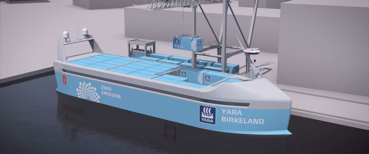 's Werelds eerste autonome schip gaat volgend jaar varen