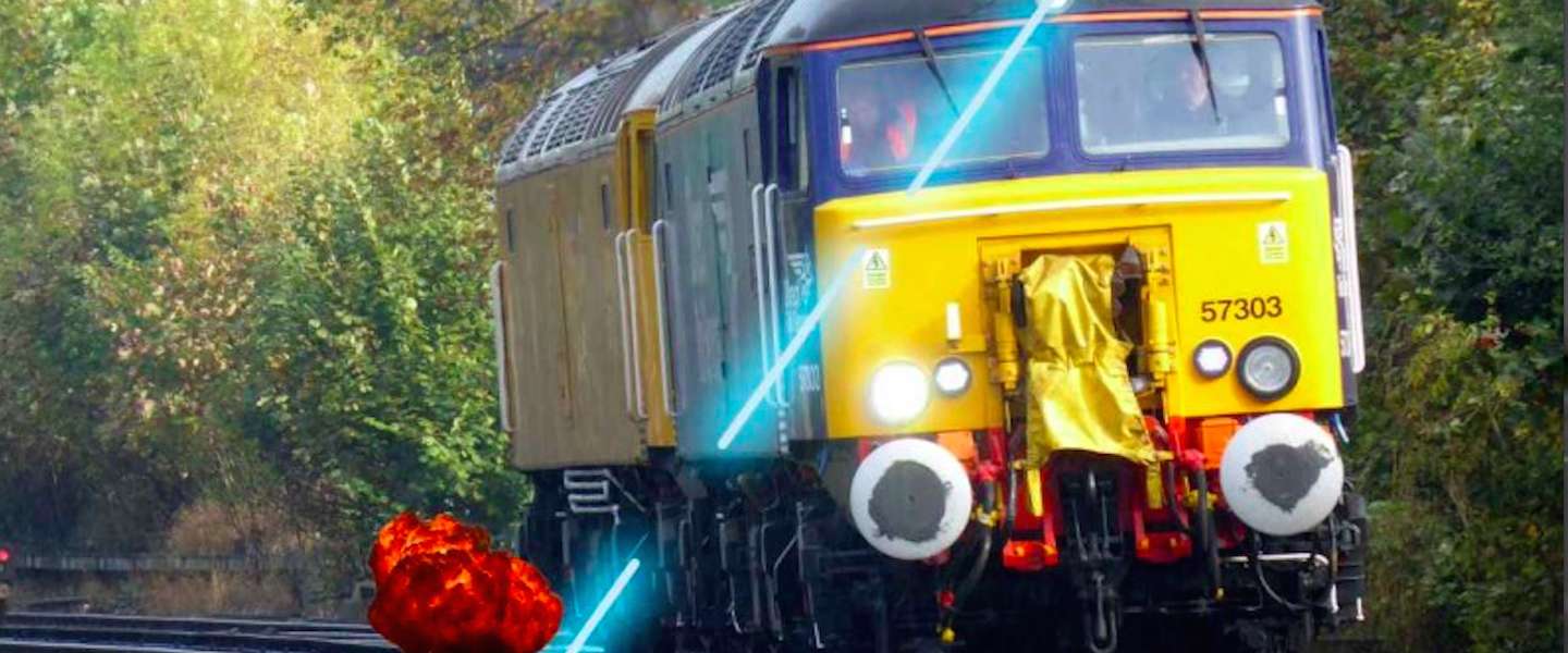 De oplossing voor de NS, een Laser Railhead Cleaner, aka de herfstbladen verwijderaar