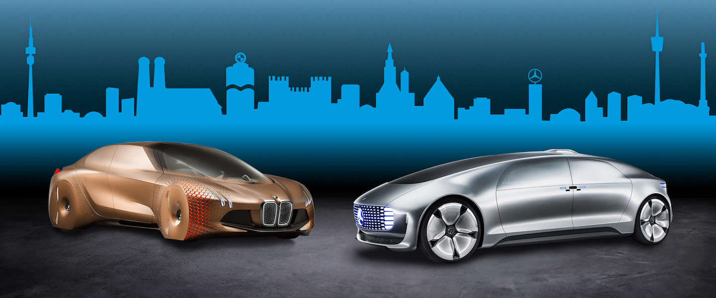 BMW en Mercedes in 2024 met zelfrijdende auto's op de weg