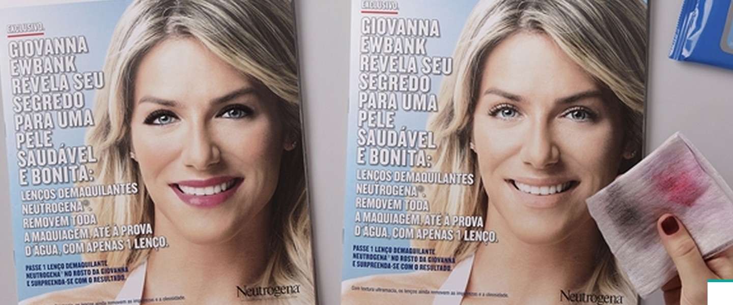 Nog niet eerder vertoond: make-up verwijderen van een magazine