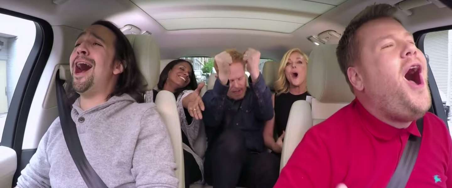 Nieuwe Carpool Karaoke: Broadway hits