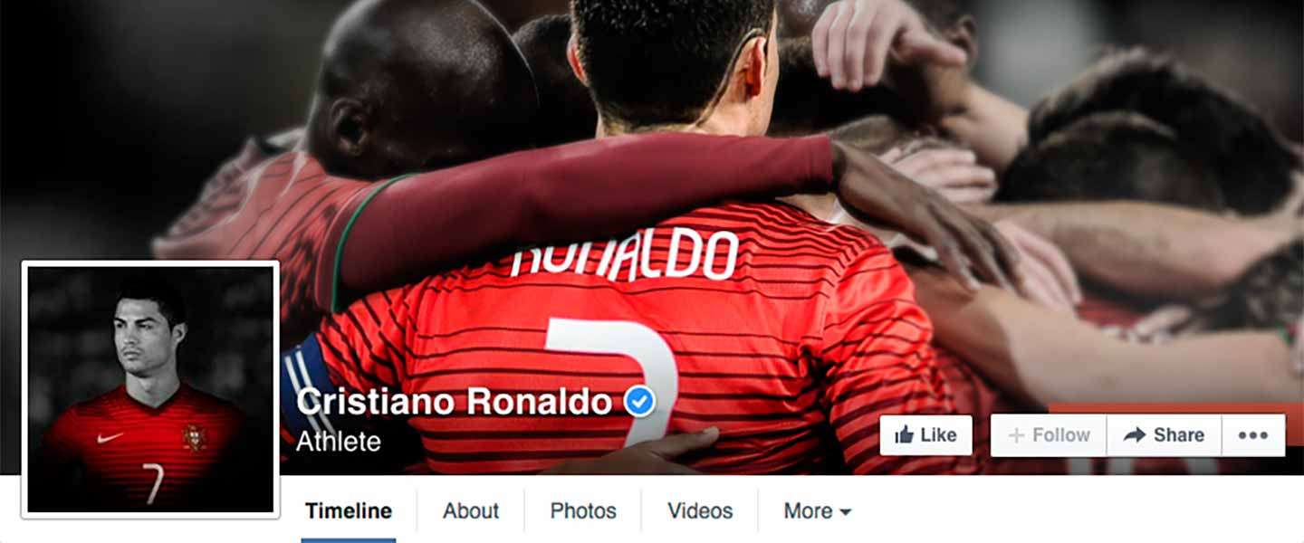 Cristiano Ronaldo eerste sporter op Facebook met meer dan 100 miljoen likes [INFOGRAPHIC]