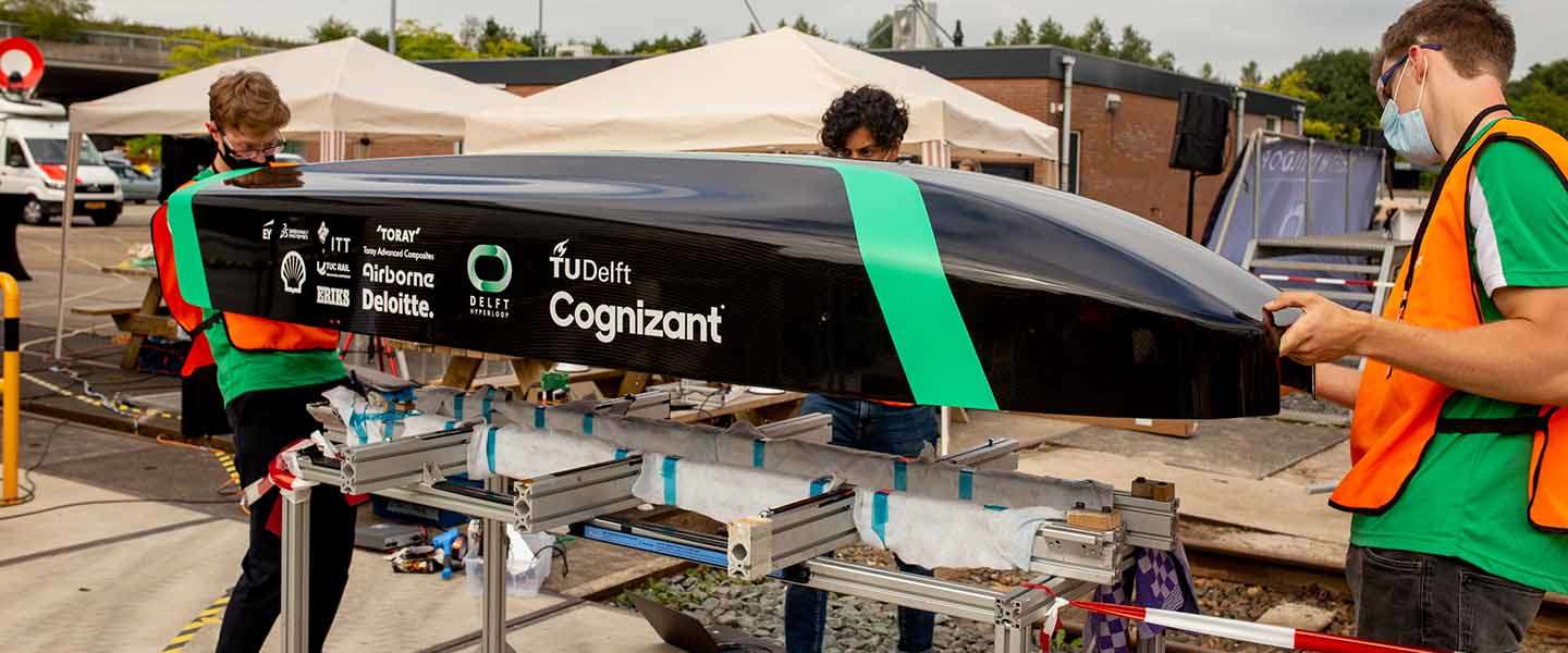 ​Delft Hyperloop zet nieuw snelheidsrecord neer: 360 km/h!