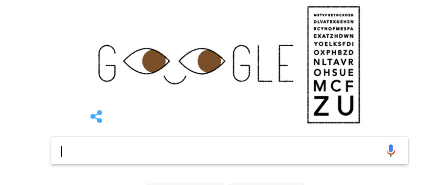 Een Google Doodle voor Ferdinand Monoyer