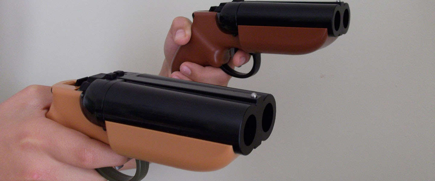 Must have: Een dubbelloops Paintball pistool