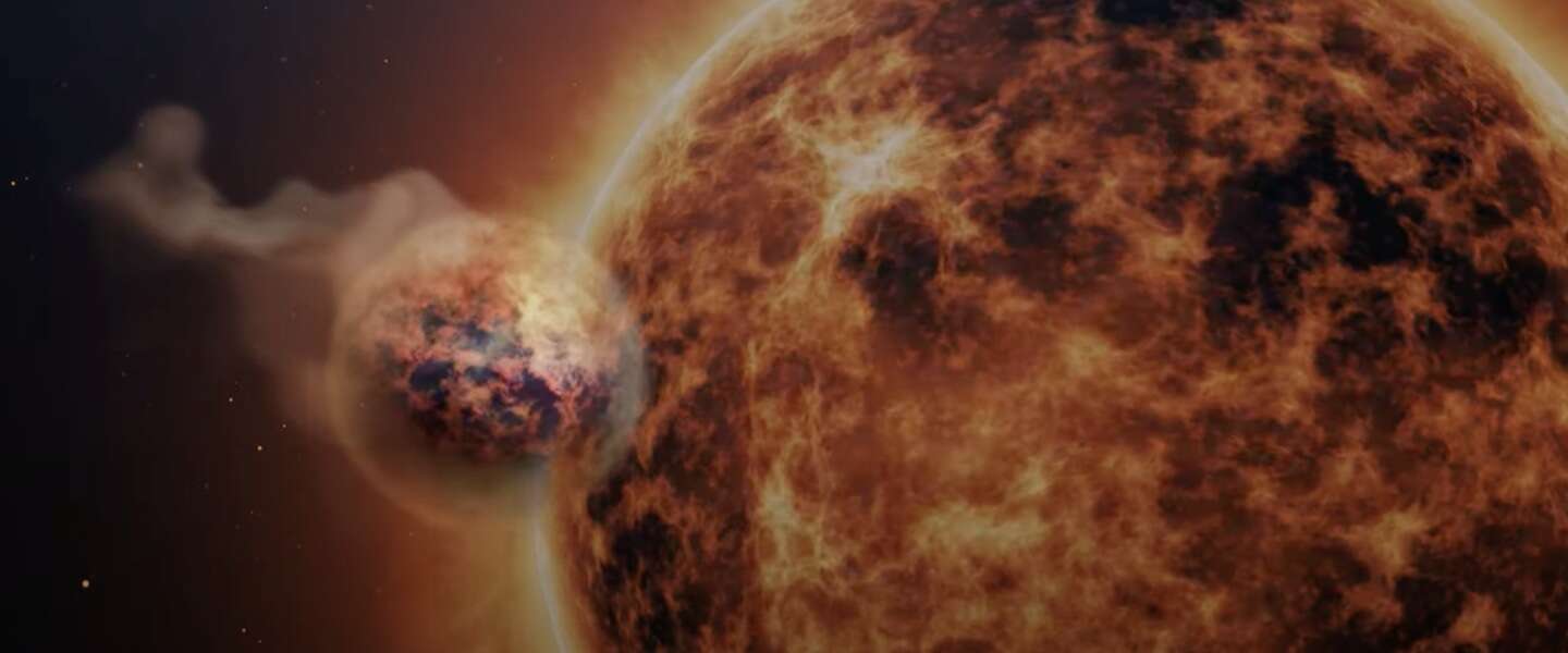James Webb spot zandwolken en waterdamp op een exoplaneet