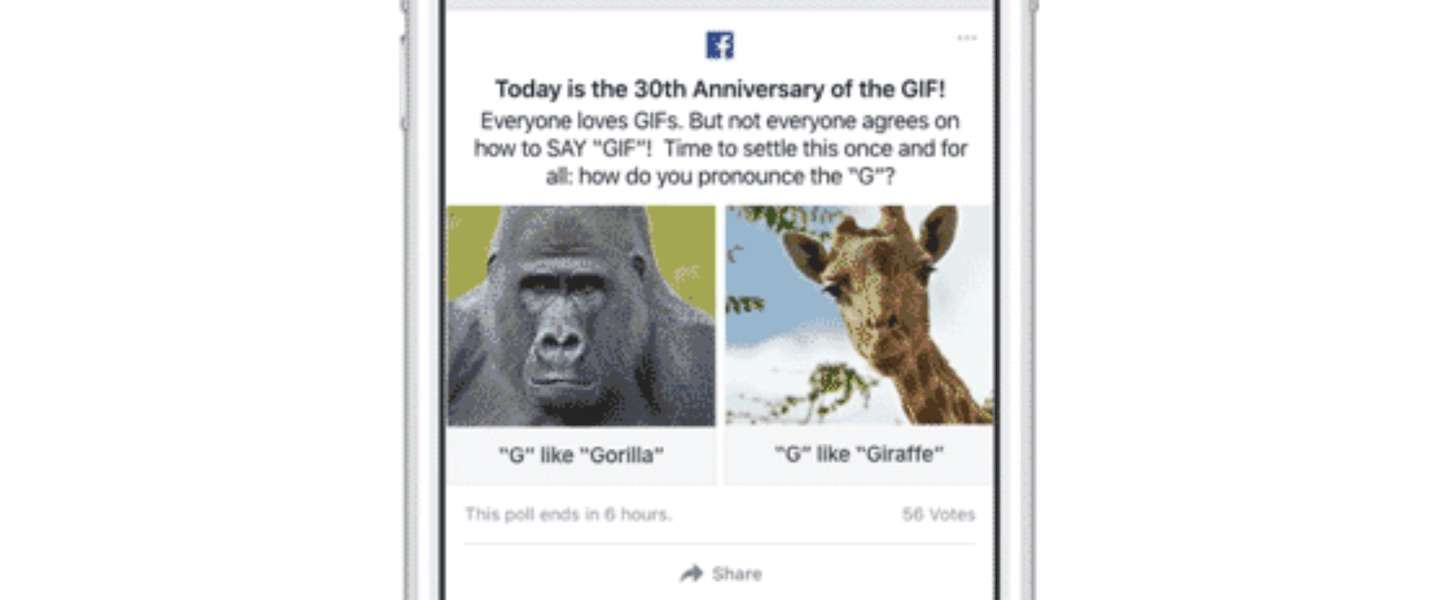 Facebook laat iedereen nu GIF'jes plaatsen in reacties