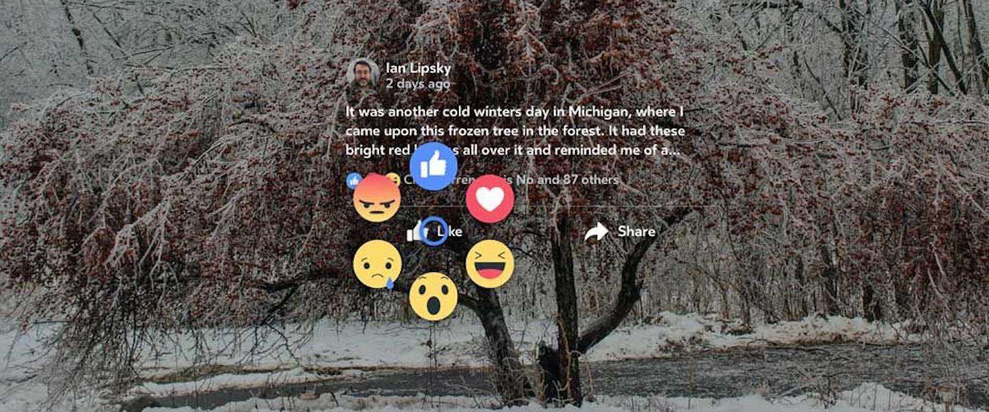 Facebook Reactions in virtual reality met Oculus