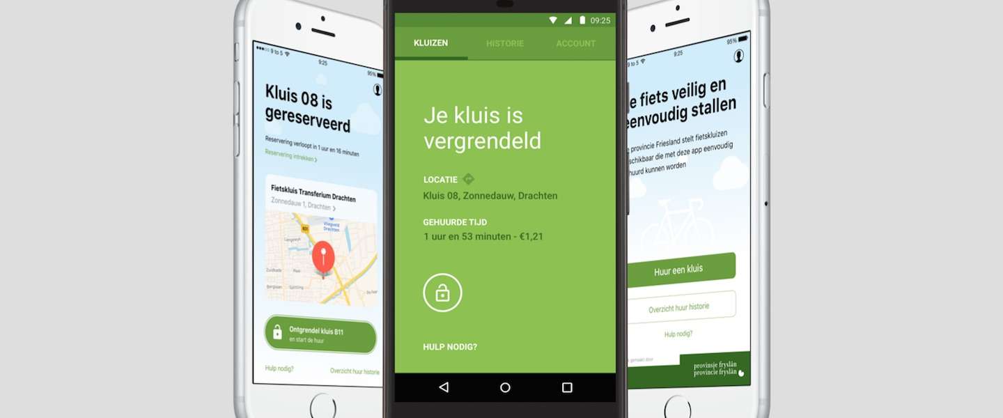 Primeur: in Friesland kun je een fietskluis openen met een app
