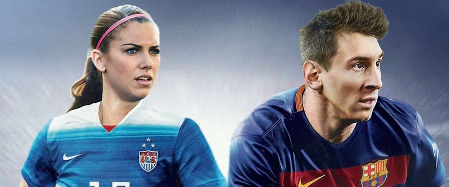 Voor het eerst een vrouw naast Messi op de cover van FIFA