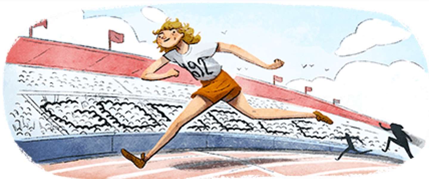 Google Doodle van vandaag eert Fanny Blankers-Koen