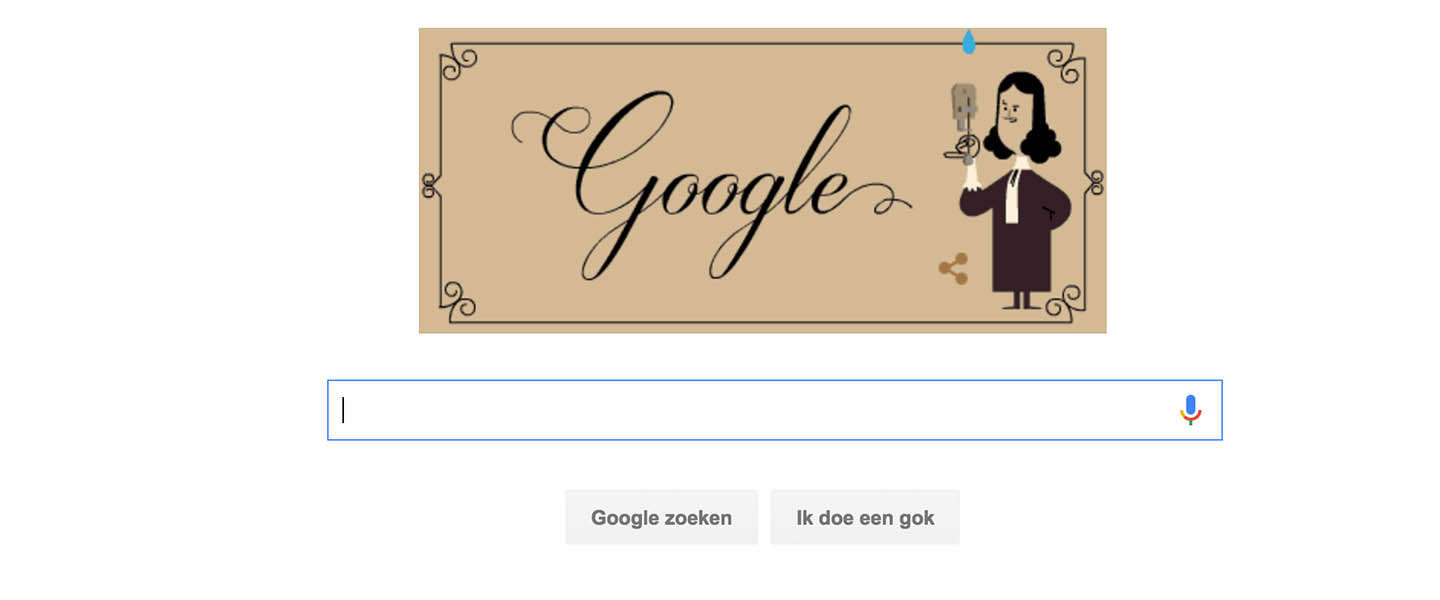 Nederlandse Google Doodle: ode aan Antonie van Leeuwenhoek