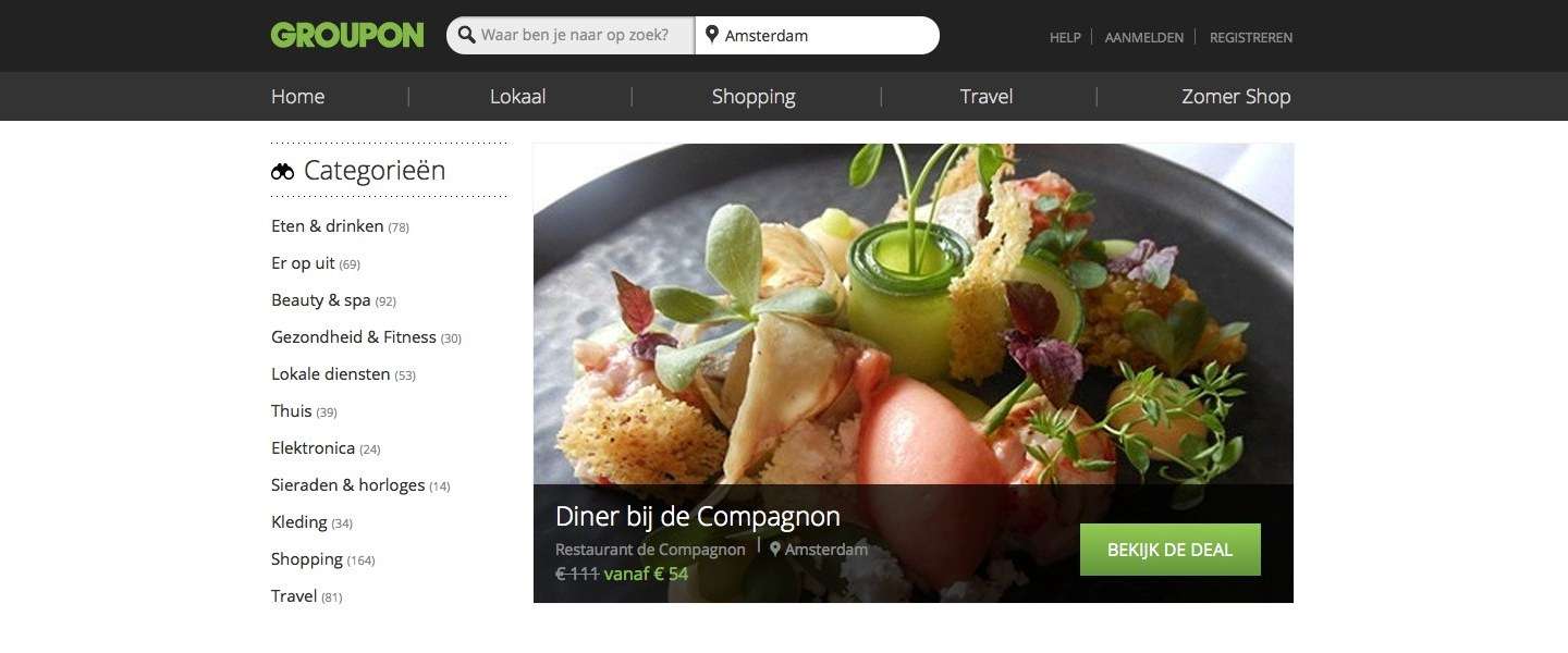 Groupon lanceert nieuwe Nederlandse website met verbeterde zoekfuncties