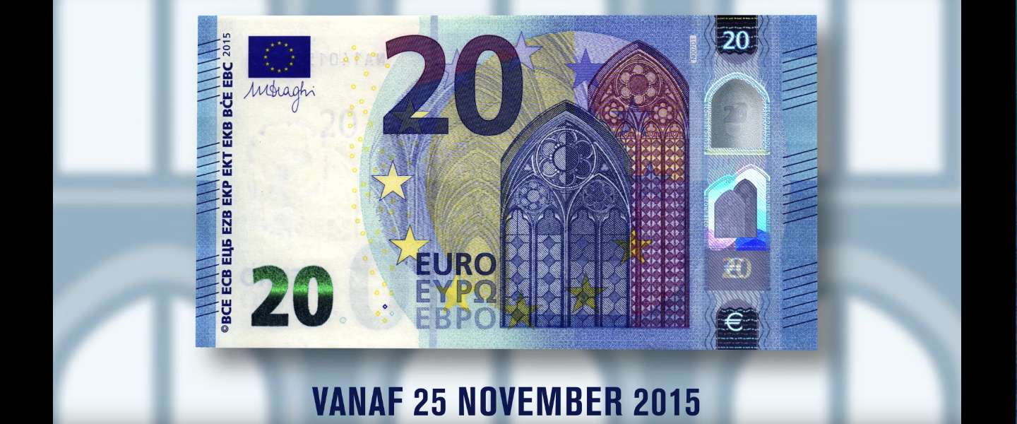 Nieuw 20-eurobiljet vanaf vandaag in omloop