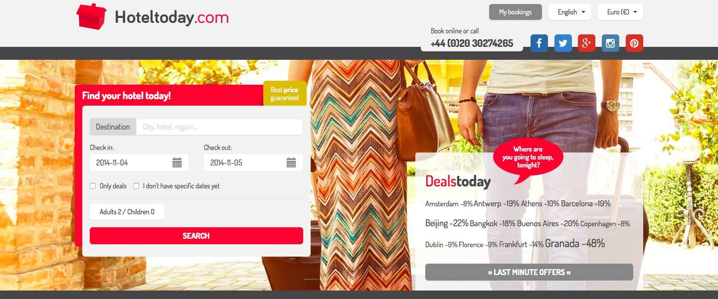 Hoteltoday.com biedt je de beste deals wereldwijd in 175.000 Hotels