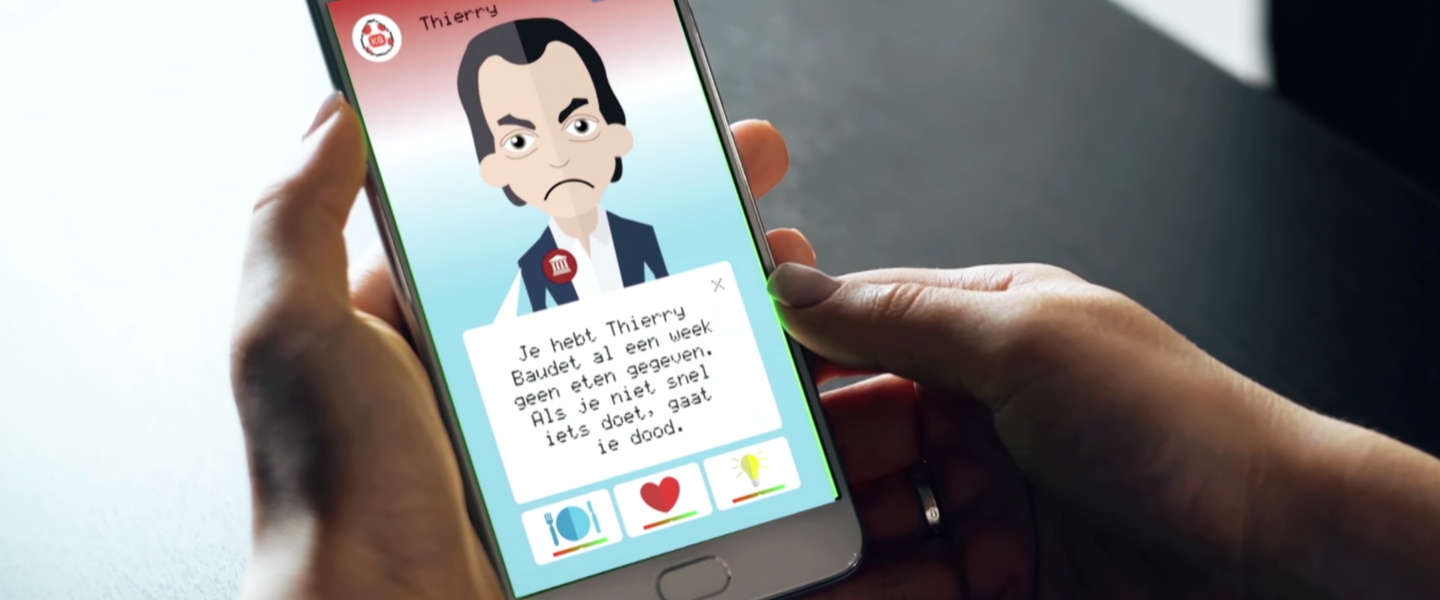 Kamergotchi: je eigen lijsttrekker verzorgen op je telefoon