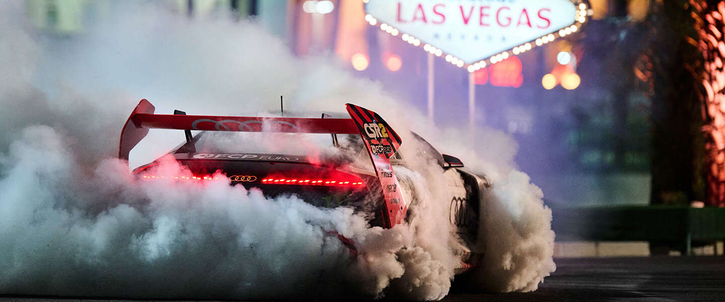 Going viral: Ken Block met Audi S1 Hoonitron in Las Vegas