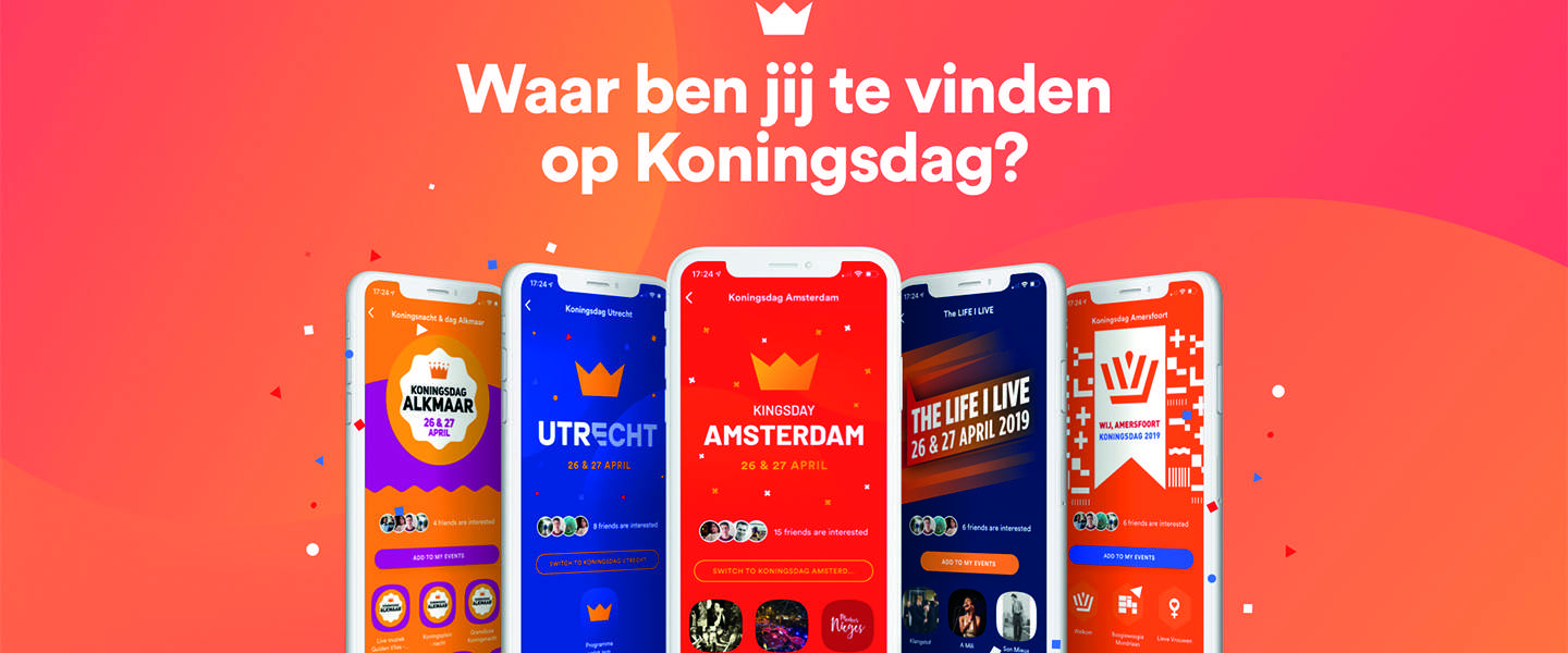 Koningsdag-app met informatie over alle grote steden