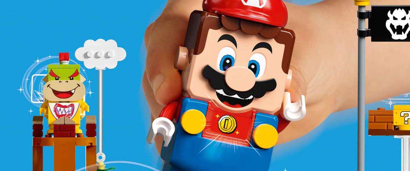 ​Gamer speelt echt Mario met LEGO Mario