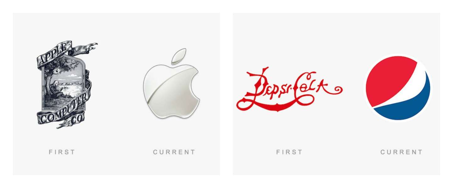Zoveel veranderden deze 20 bekende logo's in de afgelopen jaren