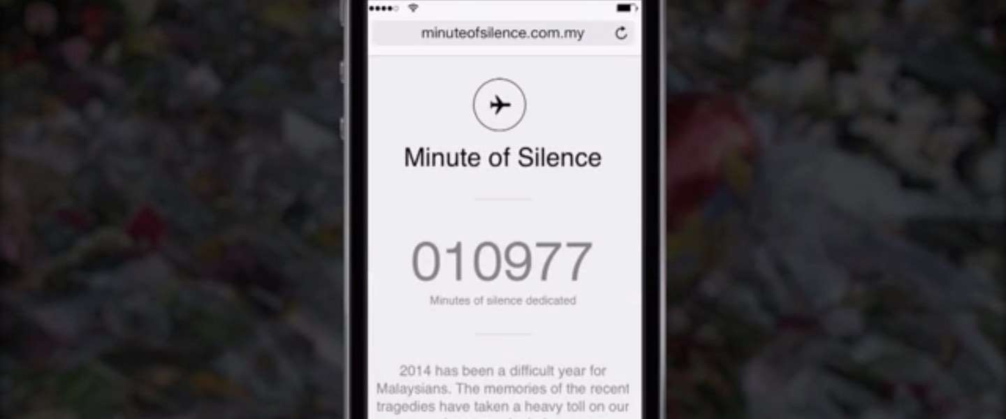 Malaysia Airlines “A Minute of Silence” Mobile Campaign
