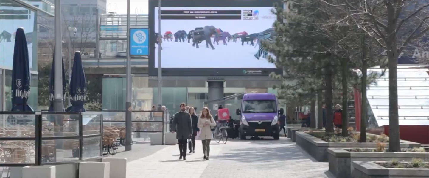 #MarchforGiants: duizenden virtuele olifanten via Amsterdam naar Botswana