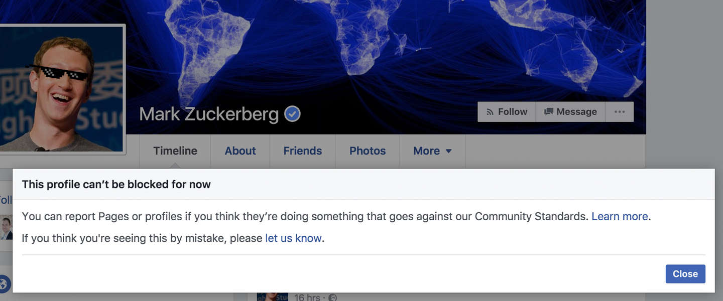 Waarom kunnen we Mark Zuckerberg niet blokkeren op Facebook?
