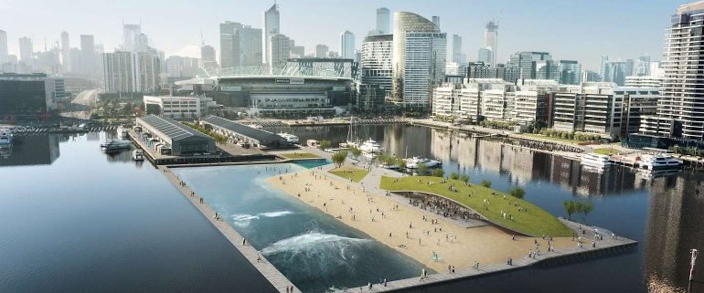 Melbourne krijgt drijvend surfpark