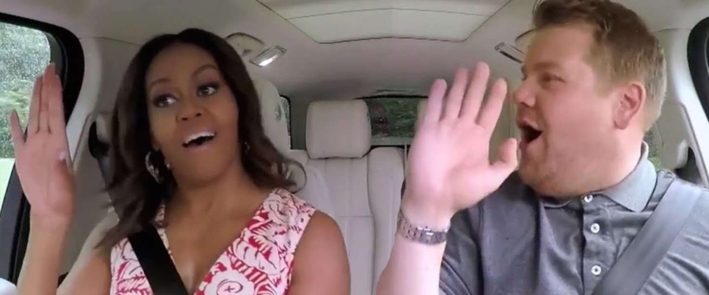 Geweldige Carpool Karaoke met Michelle Obama
