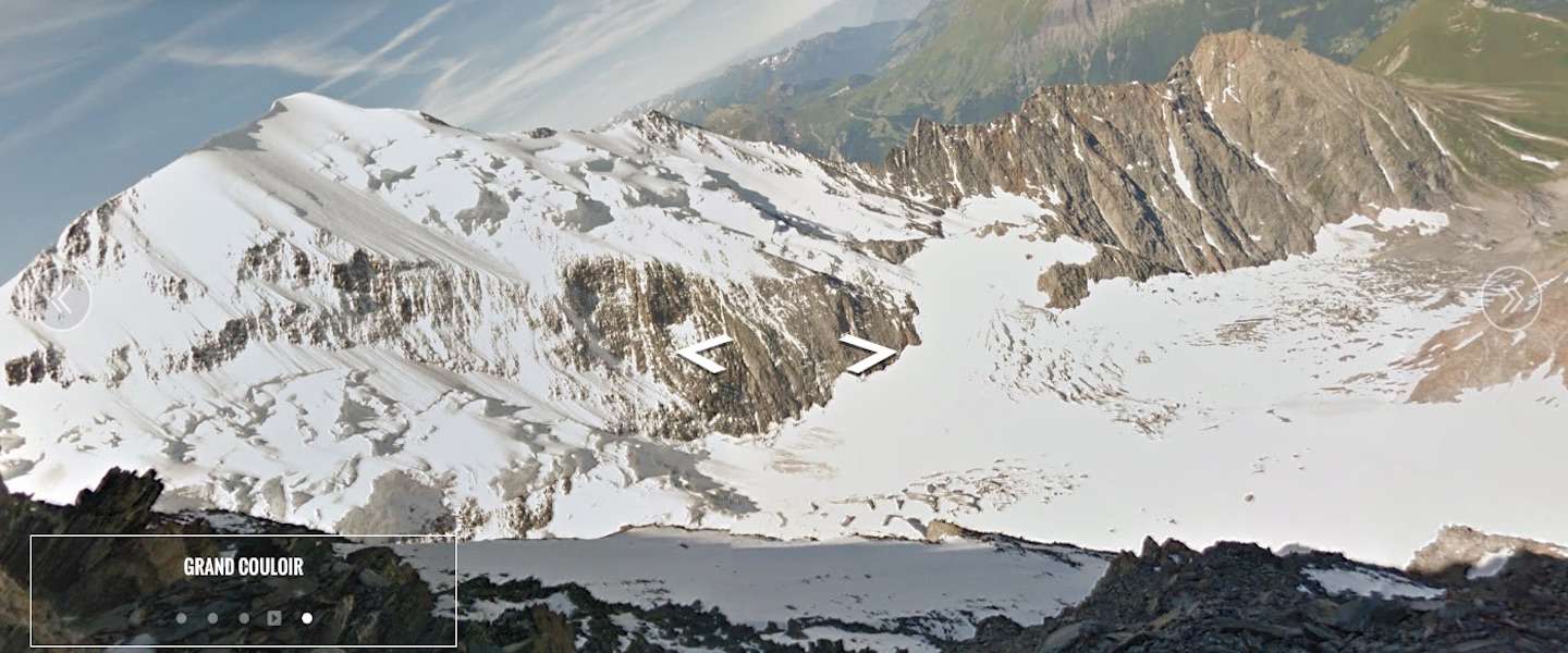 Beklim de Mont Blanc met Google Street View