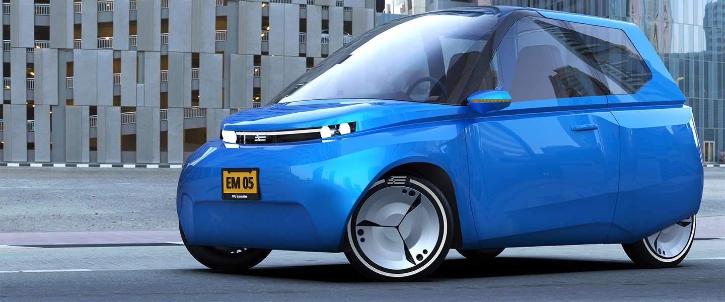De meest circulaire auto ter wereld is van vlas en suiker en rijdt 1:300