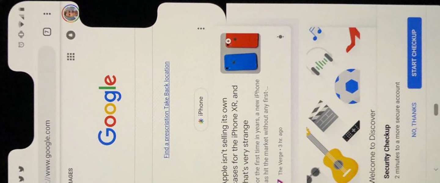 Google bug geeft Pixel 3 XL extra notch - aan de zijkant