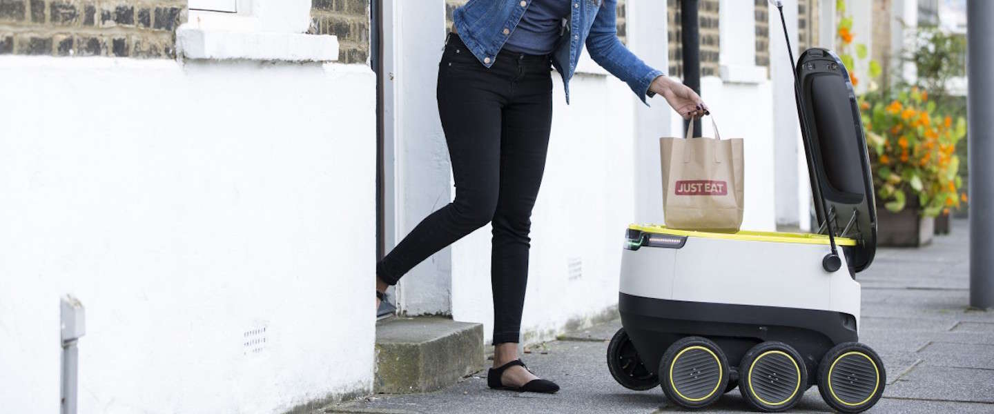 Maaltijden laten bezorgen door een robot bij Just Eat