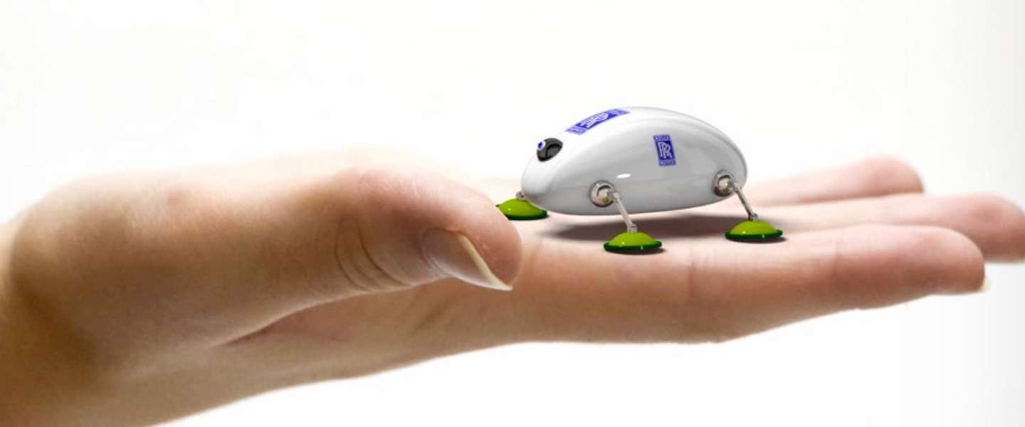 Rolls-Royce ontwerpt mini-robots om straalmotoren live te checken