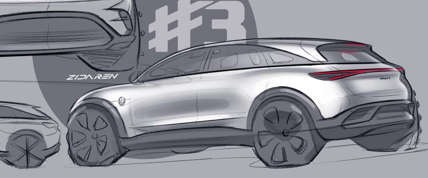 Smart toont tekeningen van nieuwe Crossover EV