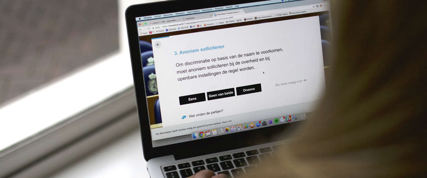 Stemwijzer is online, maar het gaat niet helemaal goed