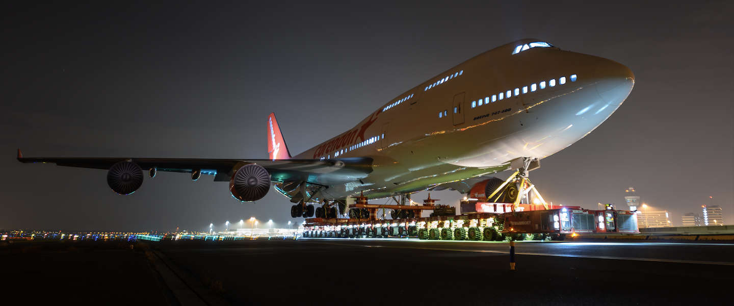 Foto's van megatransport Boeing 747