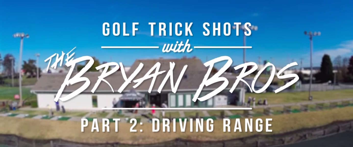 Twee broers filmen hun vetste tricks op de golfbaan