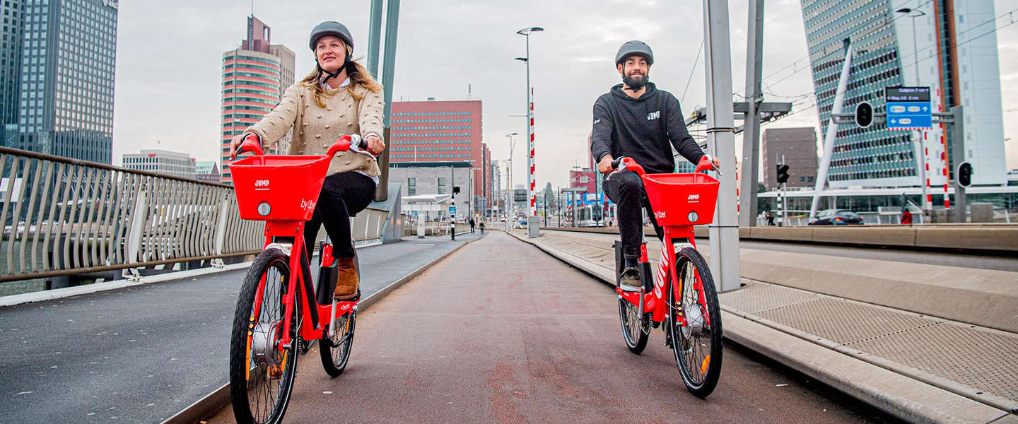 De elektrische fietsdienst Jump van Uber nu ook beschikbaar in Rotterdam