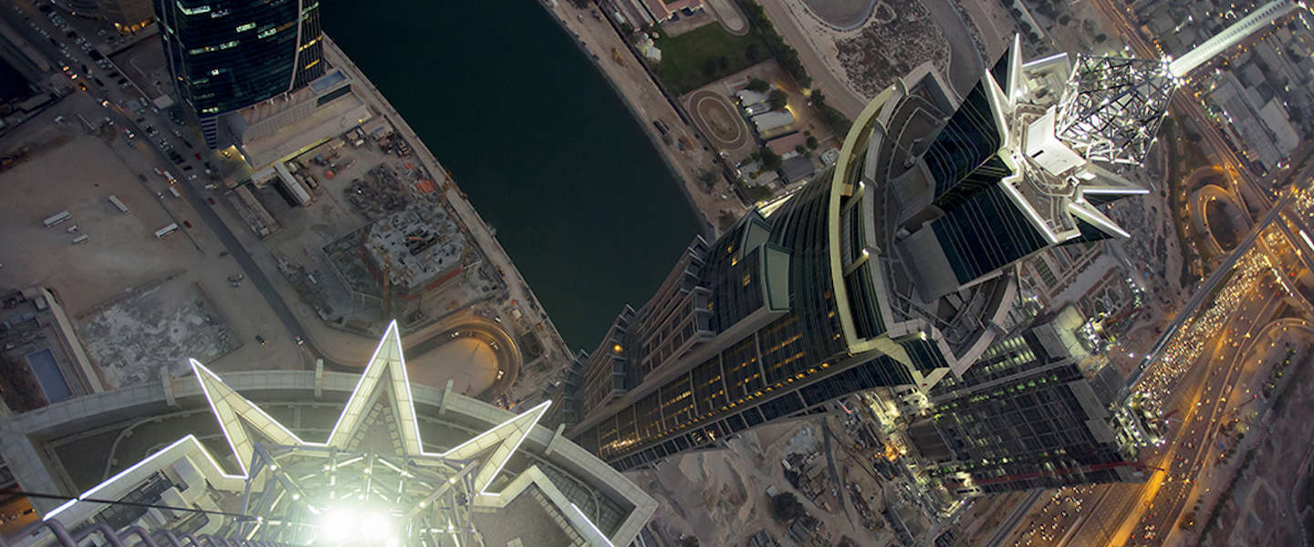 Fotograferen vanaf het dak van het hoogste hotel ter wereld