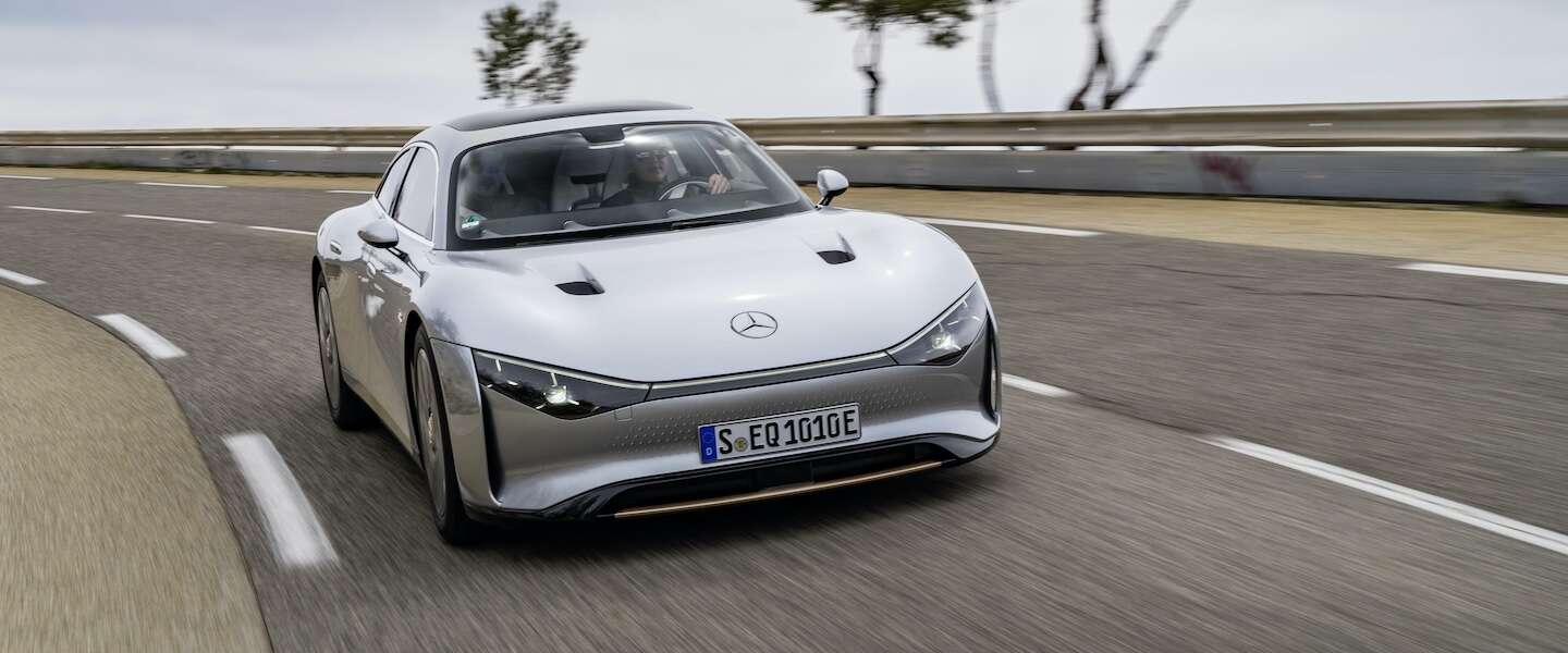 Mercedes concept EV rijdt 1000 kilometer op één acculading