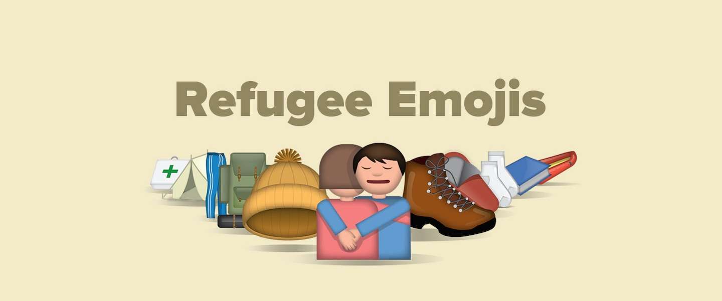 Steun vluchtelingen met Refugee Emojis