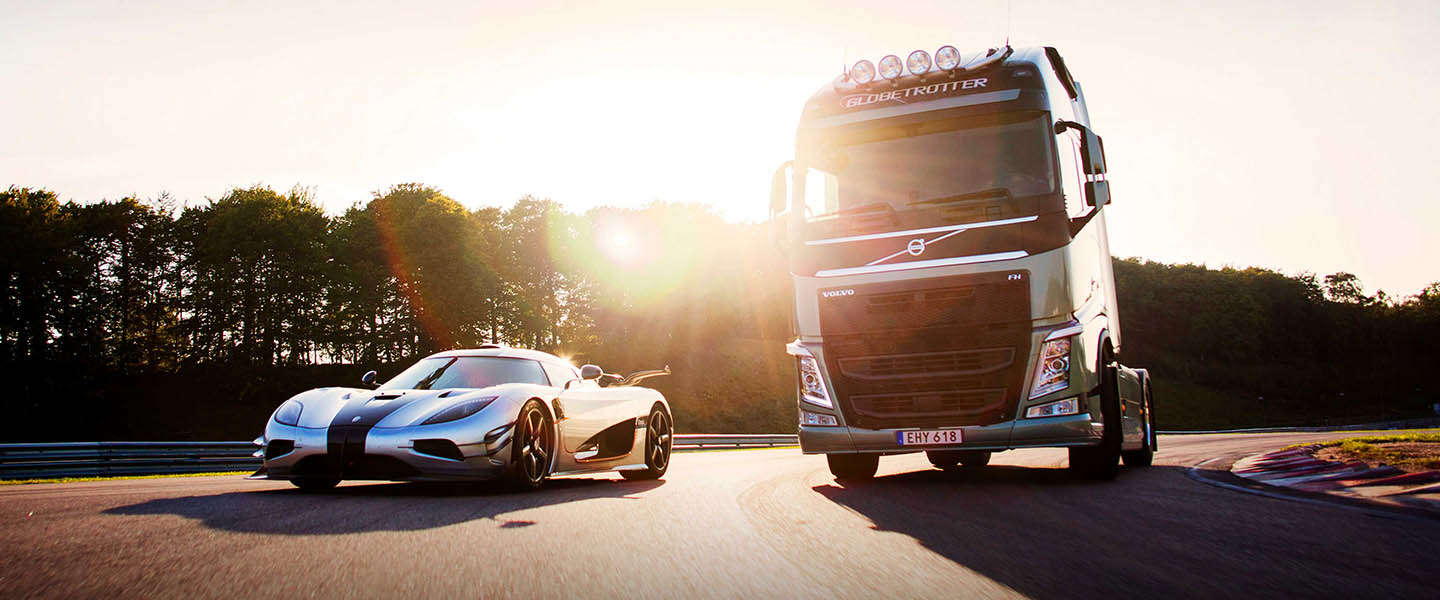 Koenigsegg vs. Volvo Truck