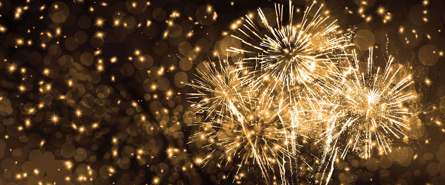 Drones filmen het vuurwerk van Oud & Nieuw