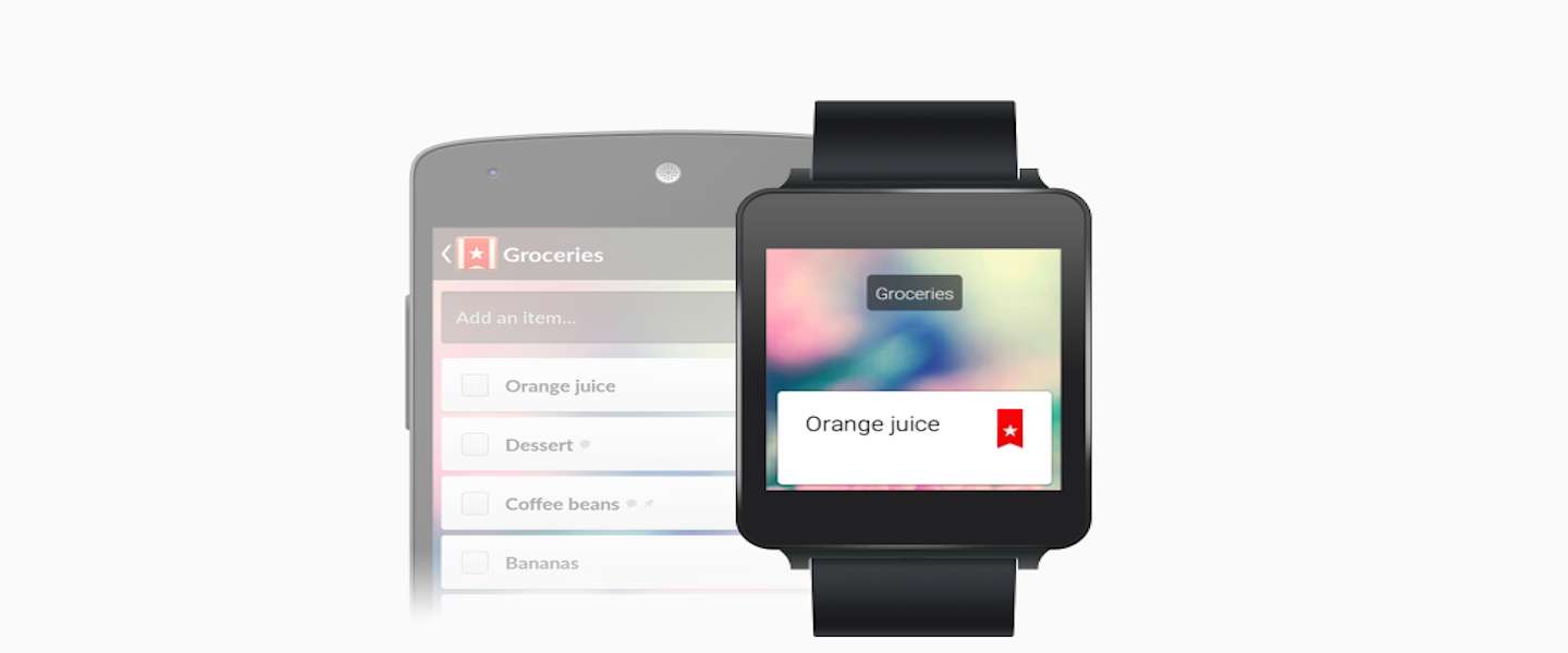 Wunderlist nu ook beschikbaar voor Android Wear