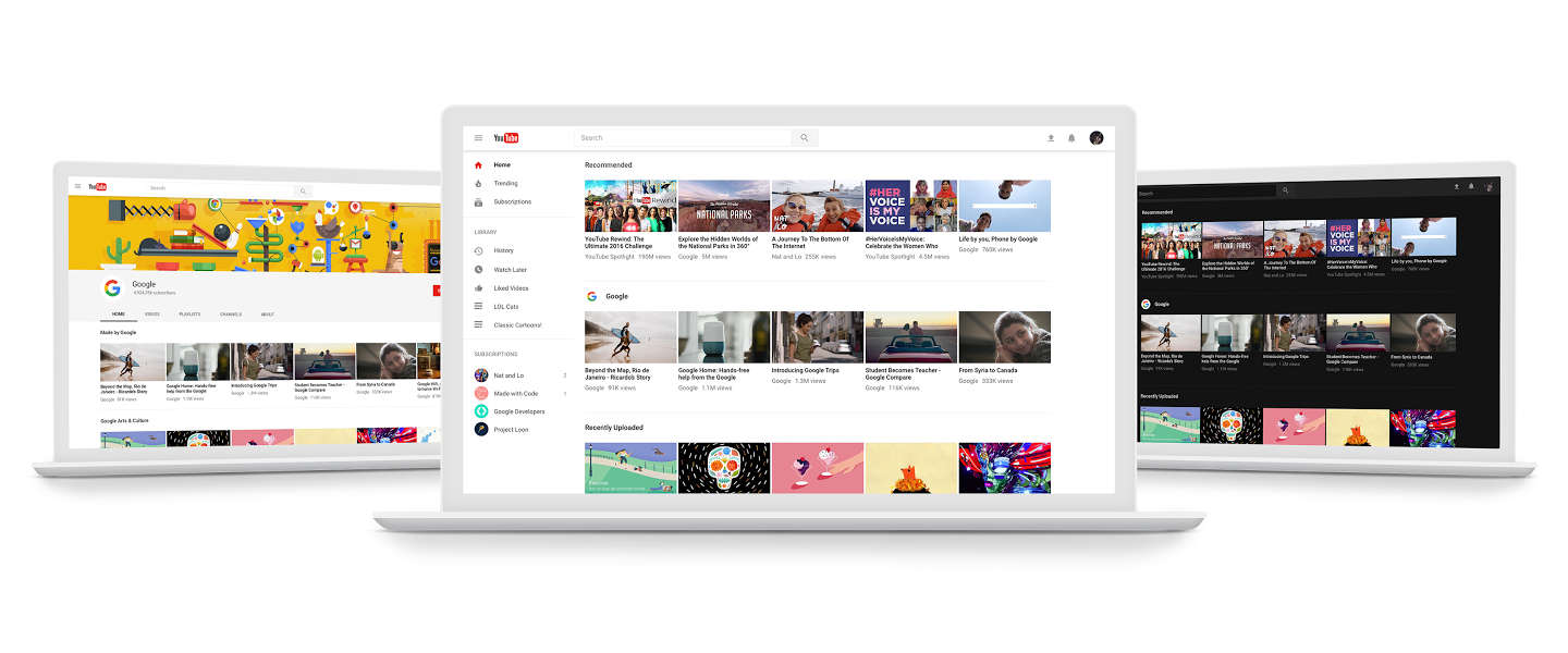 Youtube krijgt nieuw uiterlijk op desktop inclusief donkere modus