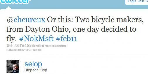 2011feb12 KA DC Stephen Elop tweet1